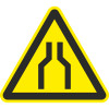 Знак W30 Сужение проезда (пленка 200х200 мм)